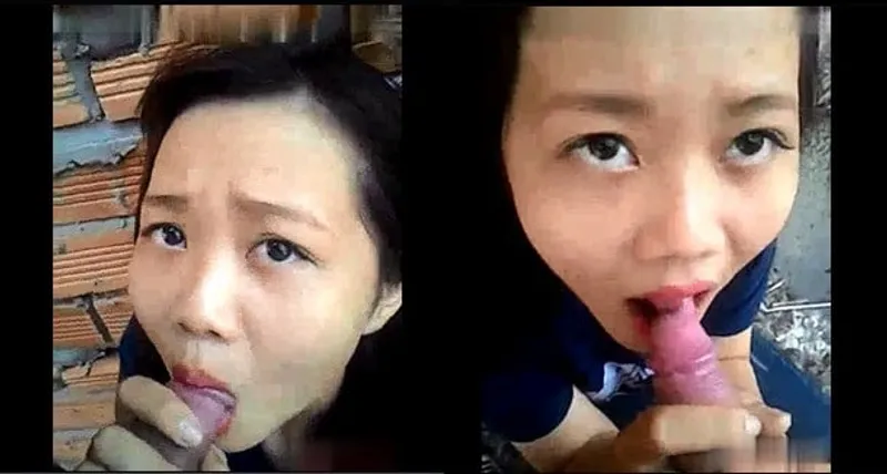 Em gái liếm cặc ở vườn sau nhà